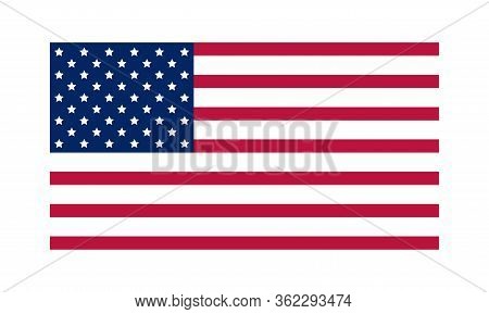 American Flag With Good Colors On Light Lime Color Background. Usa Flag. American Flag. United State