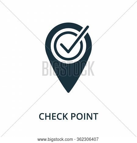 Check Point Icon. Simple Element From Navigation Collection. Filled Check Point Icon For Templates, 
