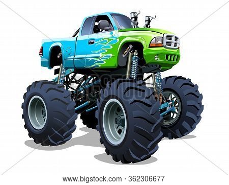 Cartoon Monster Truck. Available Eps-10 Separated By Groups And Layers With Transparency Effects For