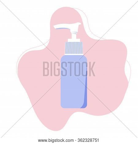 Personal Hygiene Wash Hands Alcohol Sanitizer Gel. Infographic How To Use Sanitizer To Make Base Hyg