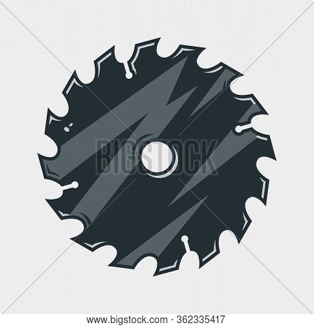 Silhouette Of Wood Saw For Carpenter Workshop
