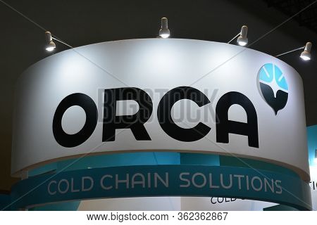 Pasay, Ph - July 26 - Orca Cold Chain Solutions Sign At Philauto Show On July 26, 2019 In Pasay, Phi