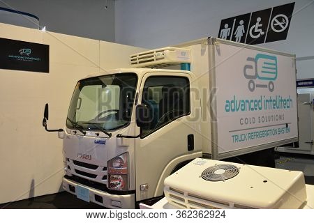 Pasay, Ph - July 26 - Isuzu Nlr85 Cold Storage Truck At Philauto Show On July 26, 2019 In Pasay, Phi