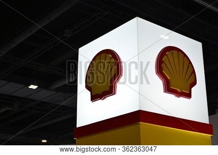 Pasay, Ph - July 26 - Shell Fuel Booth Sign At Philauto Show On July 26, 2019 In Pasay, Philippines.