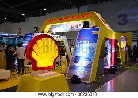 Pasay, Ph - July 26 - Shell Fuel Booth At Philauto Show On July 26, 2019 In Pasay, Philippines.