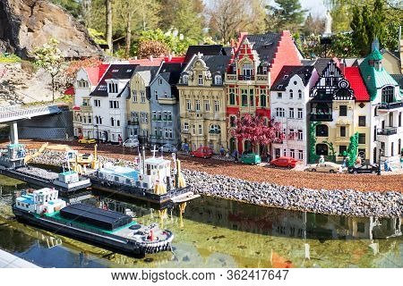 Billund, Denmark - 25 April 2014: Legoland Billund Resort. Famous Amusement Park And Hotel
