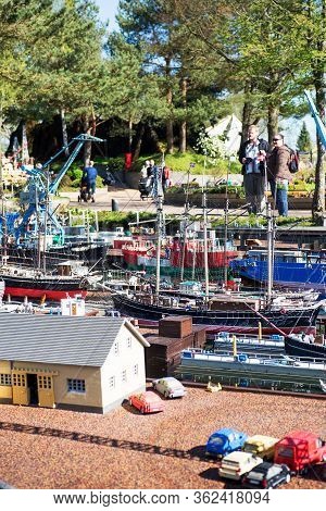 Billund, Denmark - 25 April 2014: Legoland Billund Resort. Famous Amusement Park And Hotel