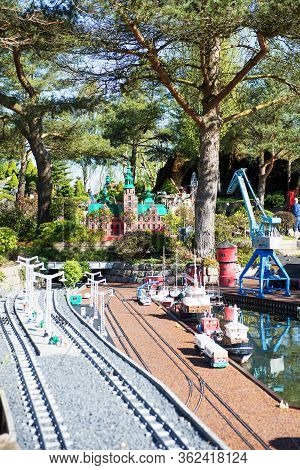 Billund, Denmark - 25 April 2014: Legoland Billund Resort. Famous Amusement Park And Hotel