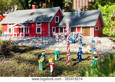 Billund, Denmark - 25 April 2014: Legoland Billund Resort. Famous Amusement Park And Hotel