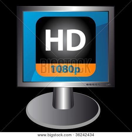 HD-Symbol im Monitor