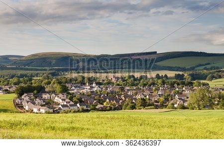Lauder Skyline.  A View Of The Lauder Skyline, A Town Situated In The Scottish Borders.
