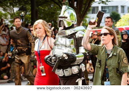 Battlestar Galatica fans march in the annual DragonCon parade