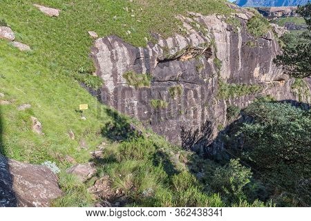 Start Of The Descent Into The Crack Near Mahai In The Drakensberg