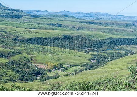 Royal Natal National Park, South Africa - March 6, 2020: The View From The Hiking Trail To Tiger Fal