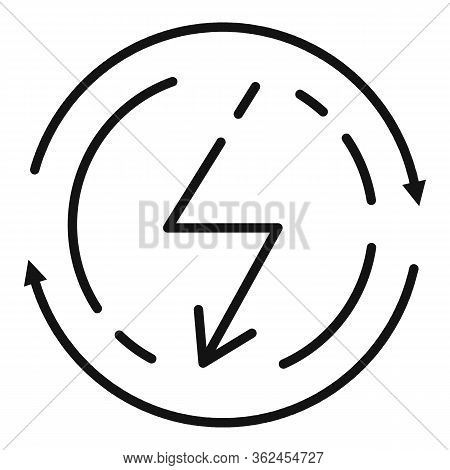 Smart House Alternative Energy Icon. Outline Smart House Alternative Energy Vector Icon For Web Desi