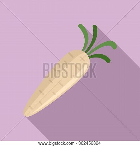 Botanical Parsnip Icon. Flat Illustration Of Botanical Parsnip Vector Icon For Web Design