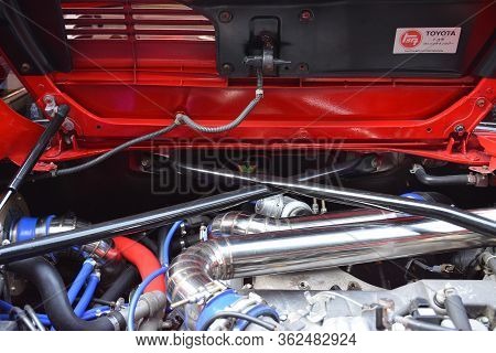 Quezon City, Ph - June 15 - Toyota Mr2 Engine At Sportline Magazine Auto Show On June 15, 2019 In Qu