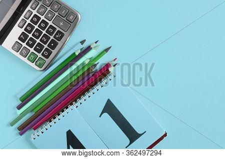 School Supplies. Bright Back To School Background. Homeschool. Distance Education, Education In Quar