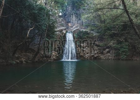View Of A Beautiful And Scenic Waterfall At Kocacay Deresi, Antalya, Turkey.