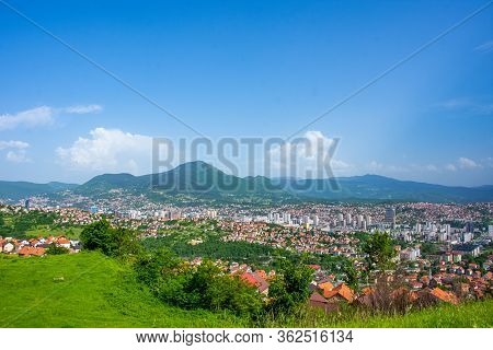 Panoramic View Of The Sarajevo Bosnia And Herzegovina Capital