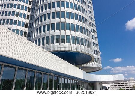 Bmw Headquarters Building. Headoffice In Munich, Germany, March 2020