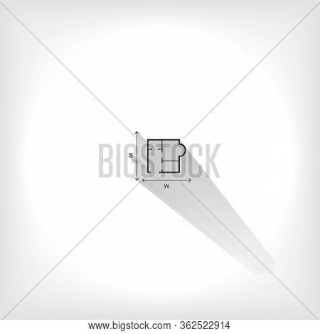House Size Iconvector Icon , Lorem Ipsum Flat Design