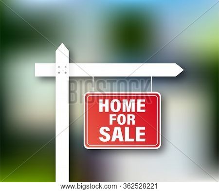 Sale Tag. Home For Sale Sign For Marketing Design. Vector Stock Illustration.