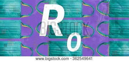 R Nought Theme With Surgical Medical Face Masks Background