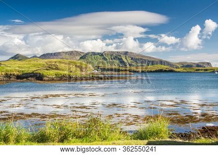 Isle Of Canna In Scotland Is The Westernmost Of The Small Isles Archipelago, In The Scottish Inner H