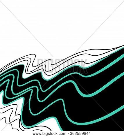 Black And White Abstract Wavy Lines Background