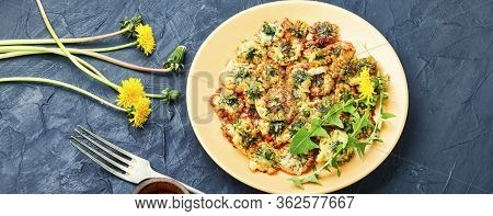 Fried Dandelion Flowers