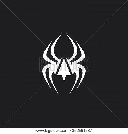White Spider Logo Icon Design Vector Template