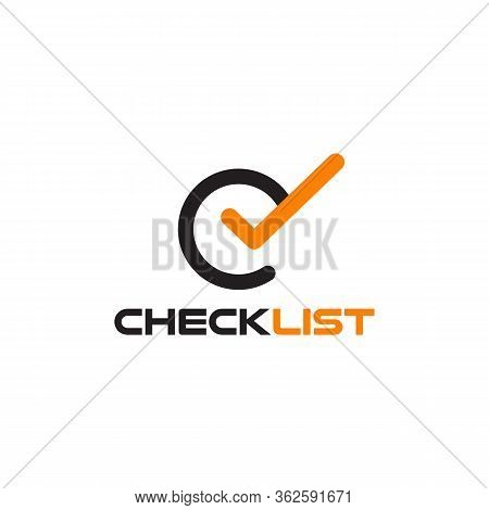 Check List Logo Design With Using C And L Letter Template