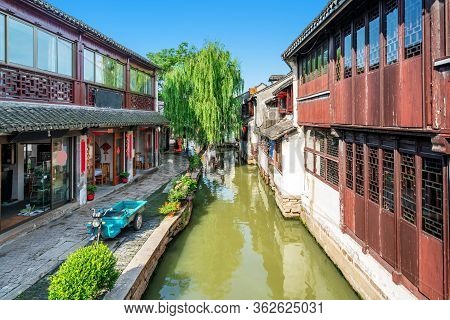 Zhouzhuang, China Is A Famous Water Town In The Suzhou Area. There Are Many Ancient Towns In The Sou
