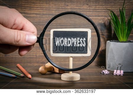 Small Chalk Board With The Inscription Wordpress