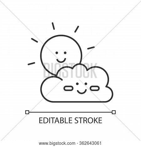 Children Cartoons Pixel Perfect Linear Icon. Thin Line Customizable Illustration. Childish Toons, An