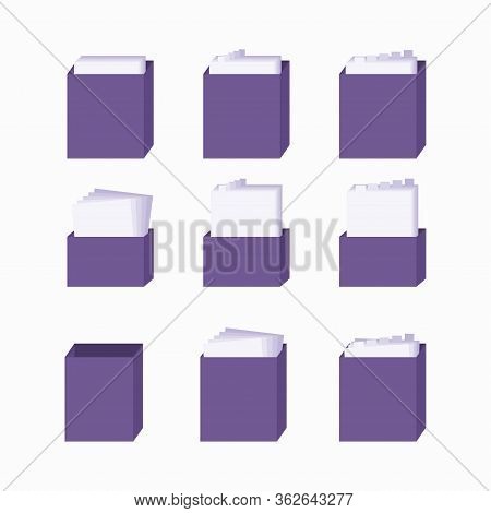 Folder For Documents. Office Paper Documents And File Folders.