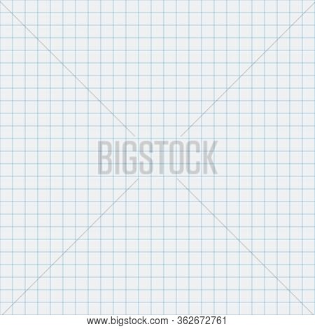 White Squared Notebook Sheet Seamless Background Stock - Vector Illustration.