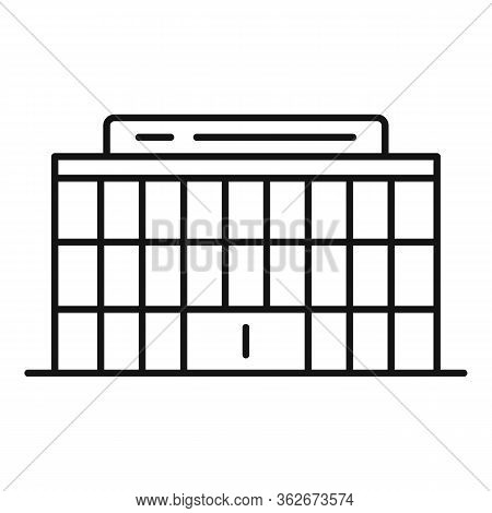 Exhibition Center Sale Icon. Outline Exhibition Center Sale Vector Icon For Web Design Isolated On W