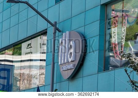 Escaldes Engordany, Andorra : 2020 April 23 : People The Street In Escaldes Engordany All Closed Due