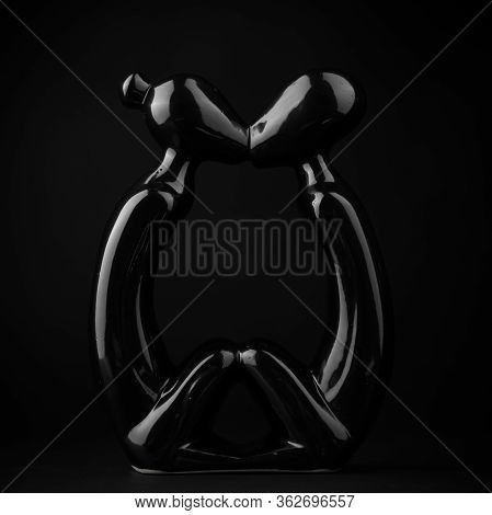 Abstract Black Figure On A Black Background