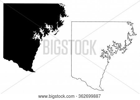 Forsyth County, Georgia (u.s. County, United States Of America,usa, U.s., Us) Map Vector Illustratio