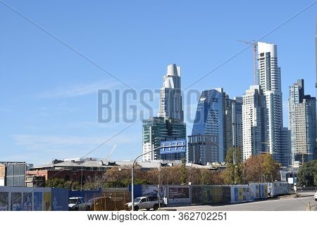 Buenos Aires City, Argentina. June 16, 2018. Skyscraper View In Buenos Aires