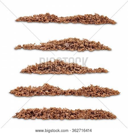 Plie Of Smoked Salt On White Background