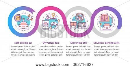 Driverless Car Industry Vector Infographic Template. Business Presentation Design Elements. Data Vis