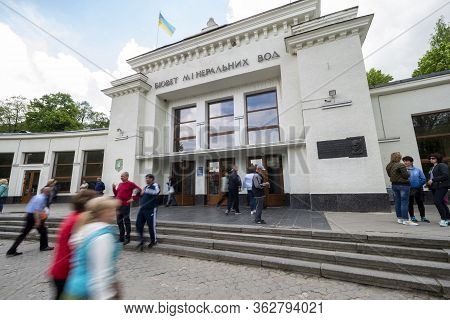 Truskavets, Lviv Region, Ukraine, May 24, 2019, Mineral water pump room in the city