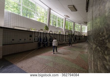 Truskavets, Lviv Region, Ukraine, May 24, 2019, Mineral Water Pump Room In The City