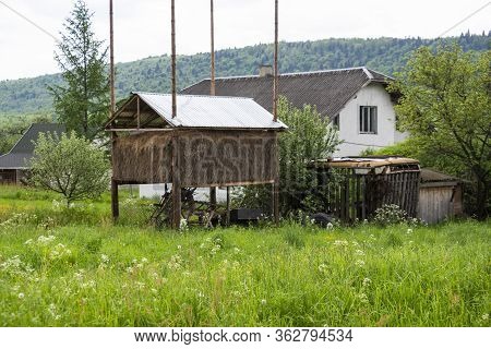 Urich Village,  Lviv Region, Ukraine, May 26, 2019, Museum Tustan Fortress, Truskavets,