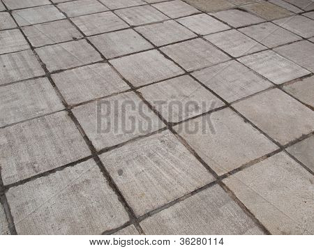 Concrete sidewalk pavement