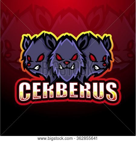 Vector Illustration Of Cerberus Mascot Esport Logo Design